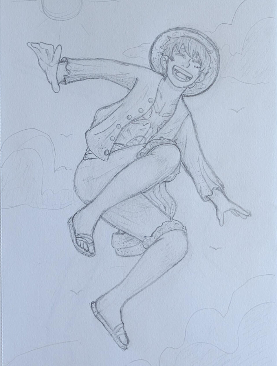 &quot;Luffy Drawtober&quot; Pencil 10/2/23