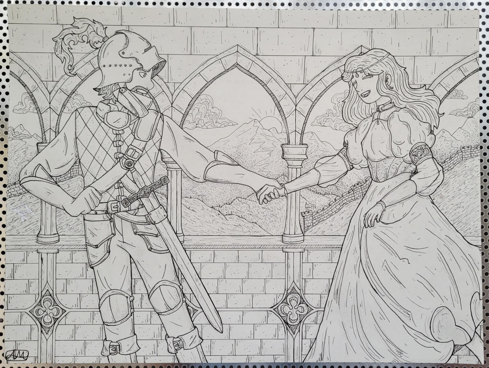 &quot;A Princess and Her Knight&quot; Micron Pens 9/30/22