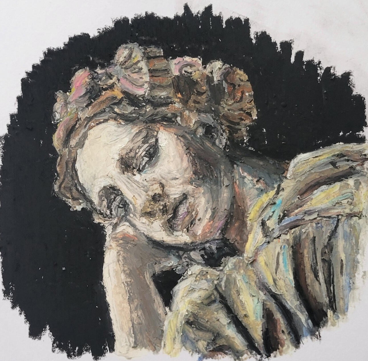&quot;Statue Practice 1&quot; Oil Pastel