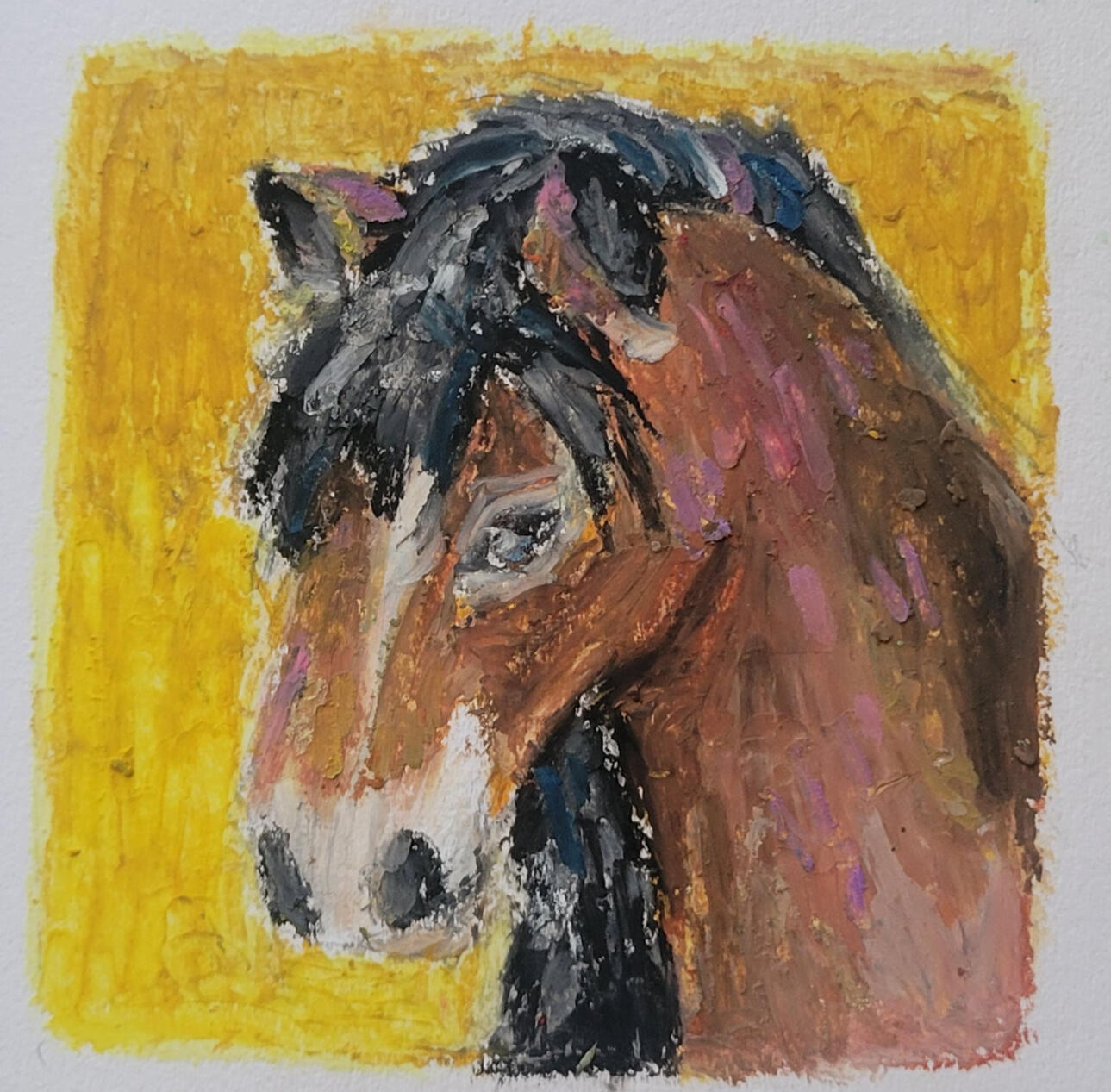 &quot;Horse&quot; Oil Pastel