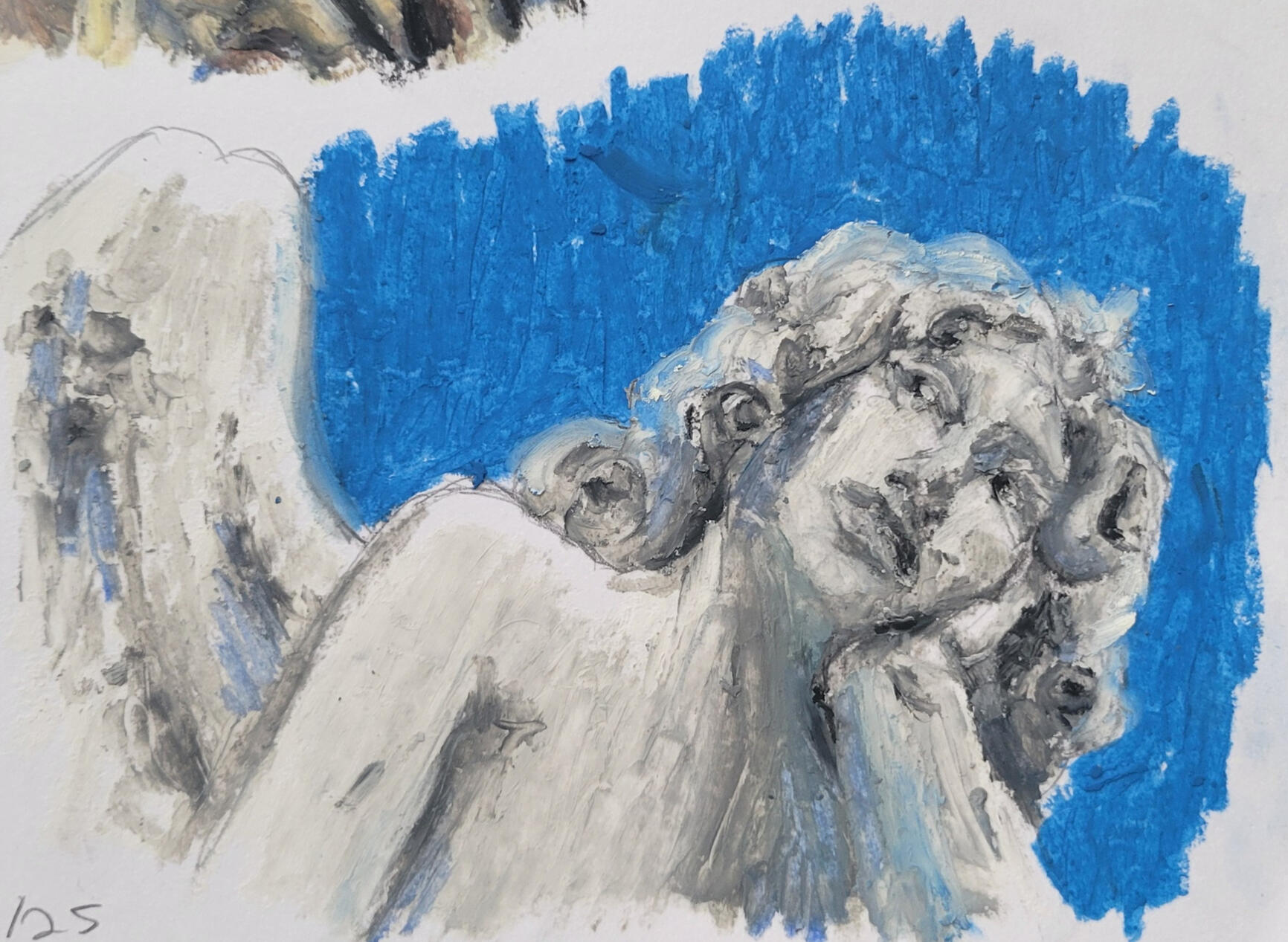 &quot;Statue Practice 2&quot; Oil Pastel